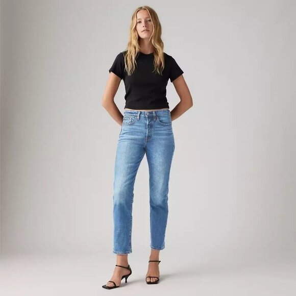 Levi's Wedge Straight Denim Jeans Women's Size 30 Button Fly High Rise - Picture 1 of 8
